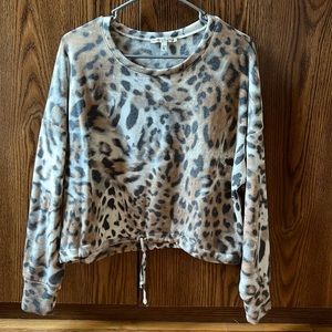 Comfy cheetah print Express sweater. Size xxs